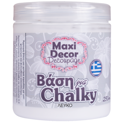 Βάση για Χρώματα Κιμωλίας Chalky Maxi Decor 250ml Λευκή_BCH22008638